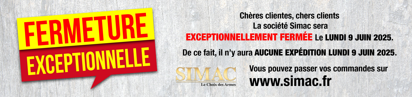 Fermeture Pentecôte