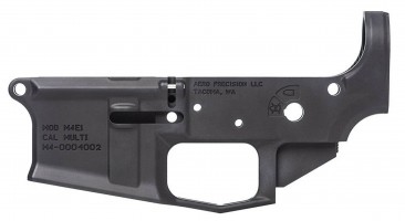 Photo AEL5561-01 Black anodized M4E1 Stripped lower receiver