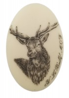 CAL10 Calotte Ivoire ou argent d'animaux Photo CAL10 Calotte Ivoire ou argent d'animaux