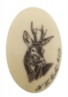 CAL12 Calotte Ivoire ou argent d'animaux Photo CAL12 Calotte Ivoire ou argent d'animaux