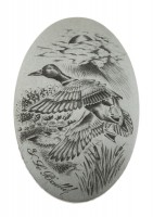 CAL25 Calotte Ivoire ou argent d'animaux Photo CAL25 Calotte Ivoire ou argent d'animaux