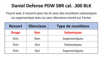 Photo DDM372 - Tableau des ressorts.jpg Daniel Defense PDW SBR .300 BLK Semi-Automatic Rifle