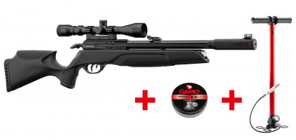 Pack Carabine PCP GAMO Arrow 4.5mm 19.9J + lunette 3-9x40wr + plombs + pompe