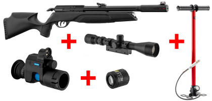 Pack Gamo Arrow PCP 4,5 mm + PARD NV007V2 + Illuminateur Pard IR + Pompe