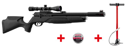 Pack Gamo Arrow SLT 4,5 mm 19.9 J + Lunette + Pompe + Plombs