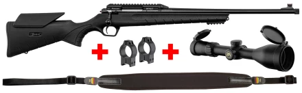 Pack Carabine Monza + lunette d'affût 3-12x56 + colliers de montage + bretelle + fourreau