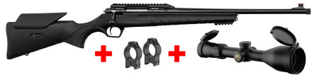 Photo ISMP3801-V1.jpg Monza rifle package + 3-12x56 scope + mounting rings + sling + case