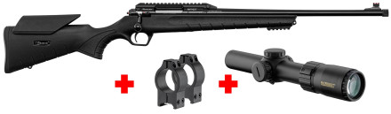 MONZA 308 hunting rifle pack with beaten Microdot scope