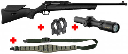Pack carabine de chasse MONZA 308 lunette Microdot battue  + fourreau