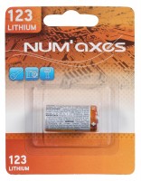 Blister pack of 1 CR123 A lithium 3 V battery (Equivalence: 123/CR123/CR123A/CR17345/DL123/EL123AP)