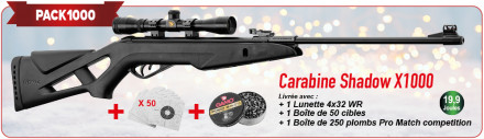 Carabine à Plomb Gamo Tactical Storm 19.9j avec Lunette, Cibles et Plombs -  Pack Noel 2023