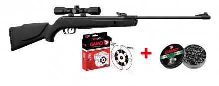 Starling Big Cat Rifle Pack + 4x32 LC Scope + 100 targets + 250 Gamo hunter pellets
