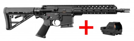 Pack Schmeisser AR15 S4F M-LOK 10.5'' Cal. 223 Rem + Point rouge Falke