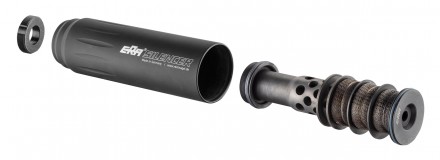 SRE3032-2 Modérateur de son Recknagel SOB3, pour carabine de chasse cal .30 (7.62 mm) Photo SRE3032-2 Modérateur de son Recknagel SOB3, pour carabine de chasse cal .30 (7.62 mm)