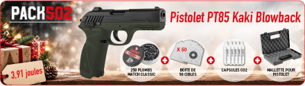 Pack Gamo PT-85 Kaki Blow Back Noël 2026