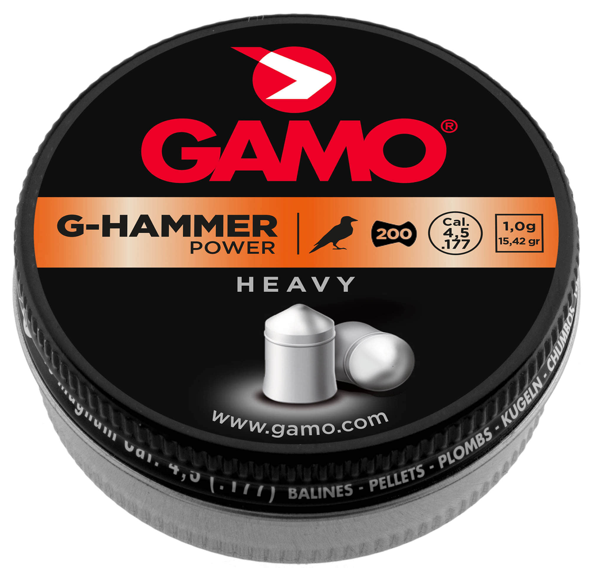 Plombs lourds GAMO G-Hammer à tête pointue calibre 4.5 mm
