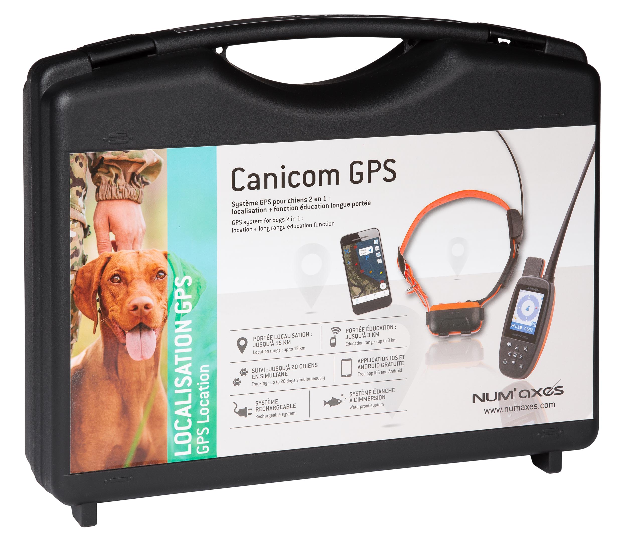Kit Collier GPS Canicom - Repérage + dressage