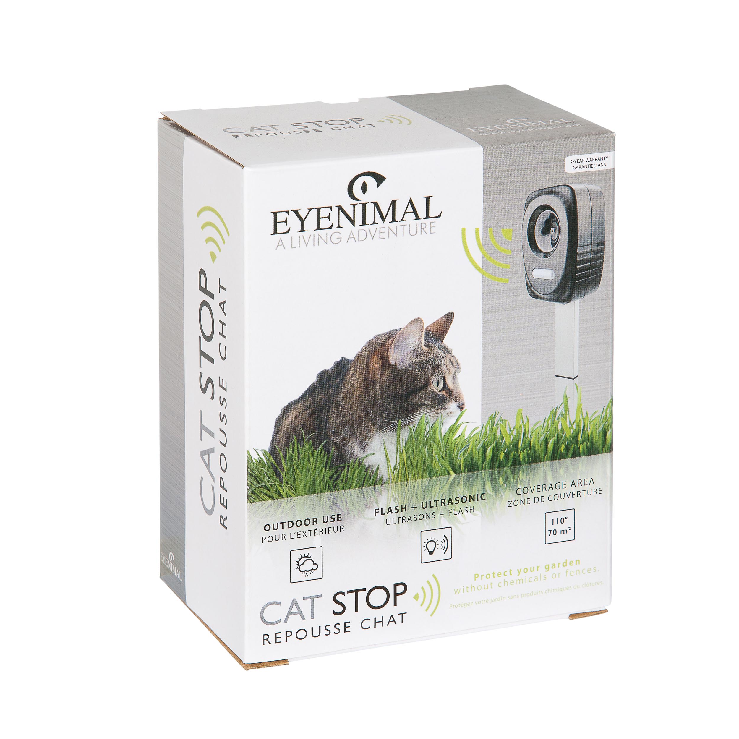 NUM740-3 Repousse chat à ultrasons EYENIMAL CAT STOP ( sans pile )