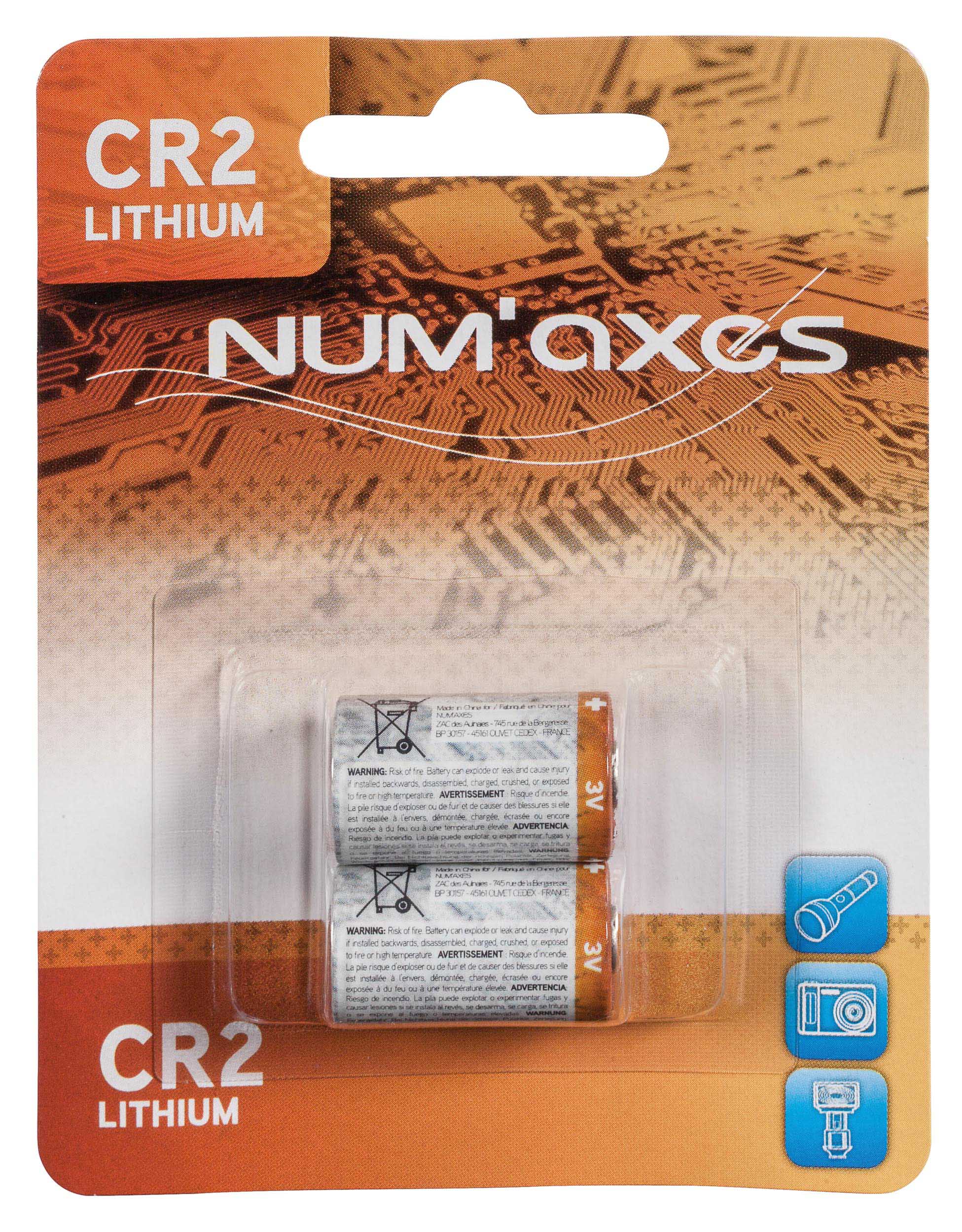 Pile Lithium Num'axes 3V CR2 NUM'AXES