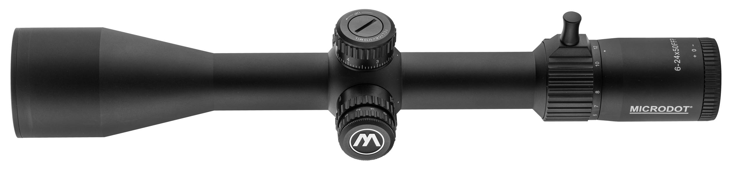 OCT6150I-5 MICRODOT 6-24x50 FFP MRAD Illuminated Riflescope