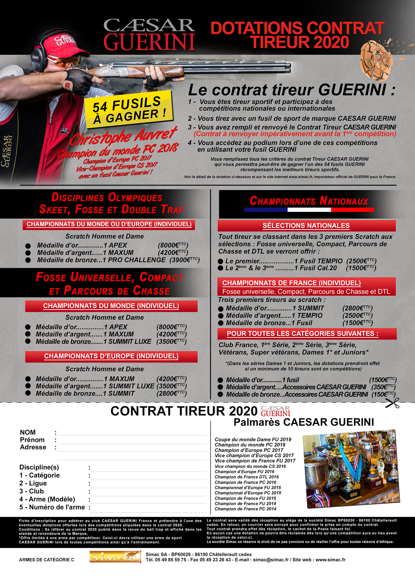 Contrat tireur Guérini
